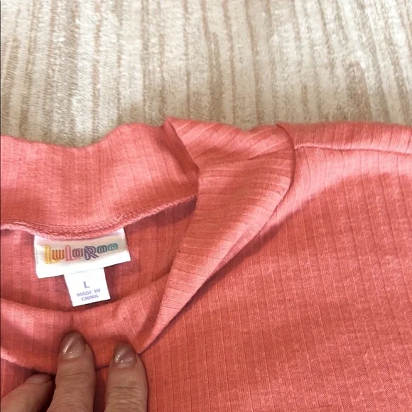 LuLaRoe Pink and Floral Midi Skirt - Picture 5 of 5